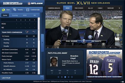 cbs sports Super Bowl streaming